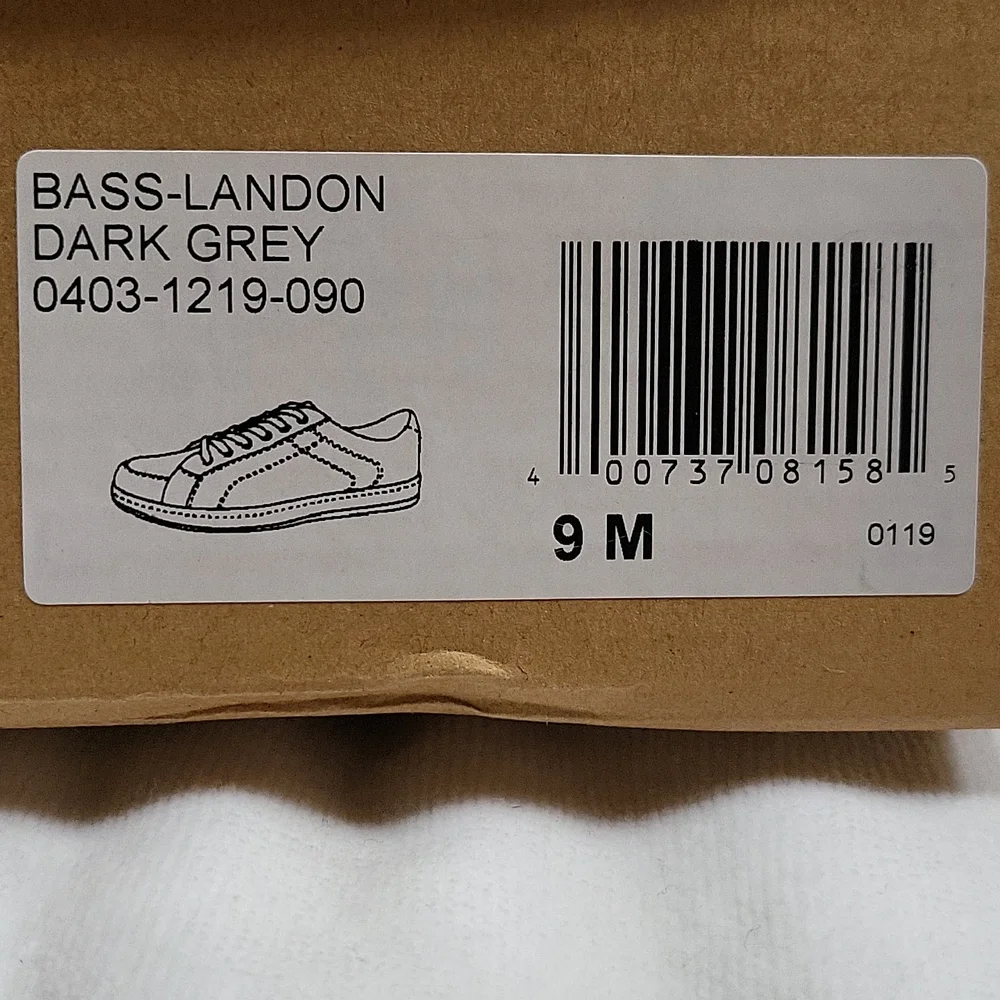 Dark Grey Leather Sneakers Landon Size 9.5M G.H. Bass - Picture 7 of 12